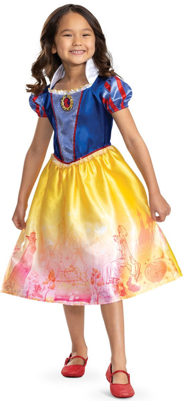 Disguise disney prinses - snow white, snow white jurk verhalenboek classic, maat xs (3t-4t jaar), meisjes