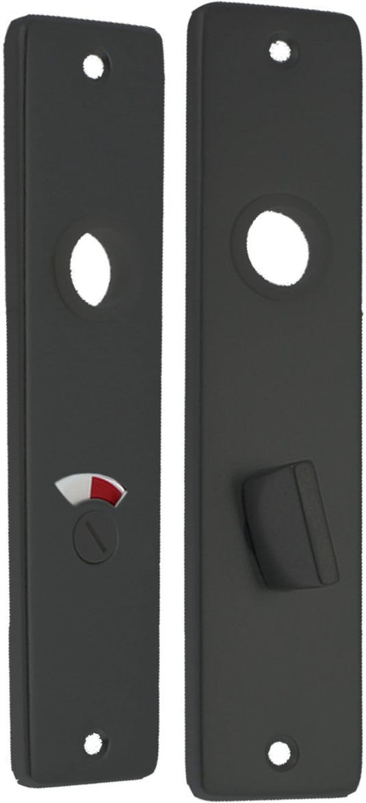 Starx wc- schild - kortschild met wc-slot (wc63 8) - aluminium â€“ zwart