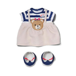 Afbeelding laden in galerijviewer, Baby born bear teddy outfit dress | 2 stuks
