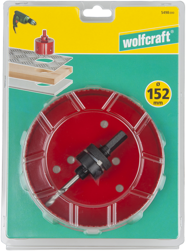 Load image into Gallery viewer, Wolfcraft bi-metalen gatenzaag | inclusief schacht boor | bim | ø152 | 1 stuk - 5498000
