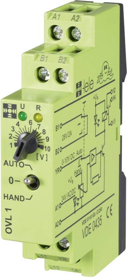 Tele ovl1 24 v ac dc 0 - 10 v koppelrelais 24 v dc, 24 v ac 5 a 1x wisselcontact 1 stuk(s)