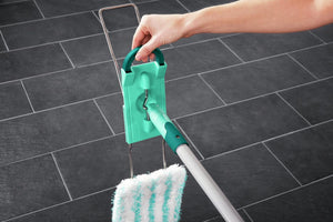 Leifheit profi vloerwisser xl micro duo - 42 cm wisbreedte - stalen steel 140 cm - 360° draaibare scharnier - click system