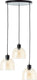 Brilliant casto - hanglamp - 3-lichts - e27 max 3x25w - glas - amber - zwart