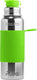 Pura thermos sportfles 650 ml - thermoskan - thermosbeker - plasticvrij - met dubbele wand - inclusief sportdop en sportsleeve - top is verwisselbaar - groen