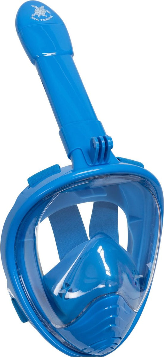 Sea turtle snorkelmasker - snorkel - duikbril - snorkelset - full face masker - kinderen - blauw - xs