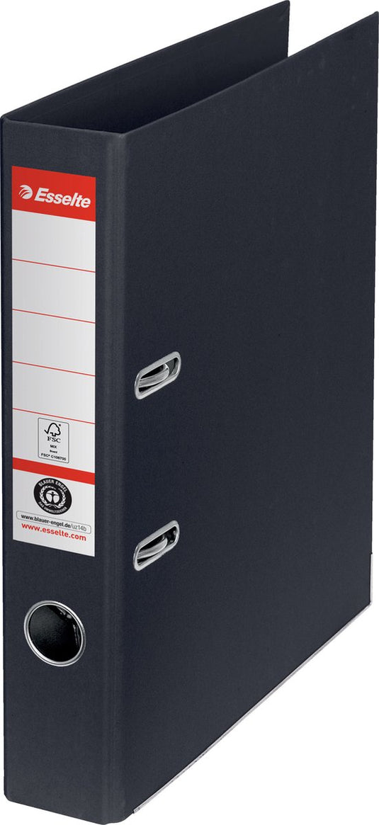 Esselte no. 1 ordner a4 - rugbreedte van 50mm - 100% gerecycled karton - zwart