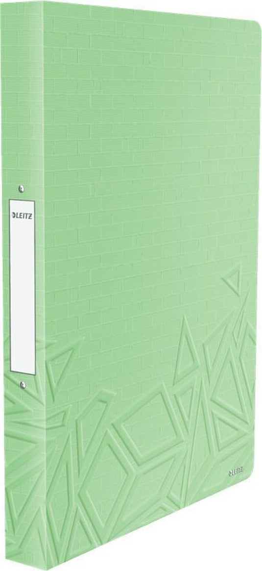 Leitz urban chic pp ringband 2-rings voor 140 vel - map voor a4 documenten - 20mm - ideaal voor school of studie - groen