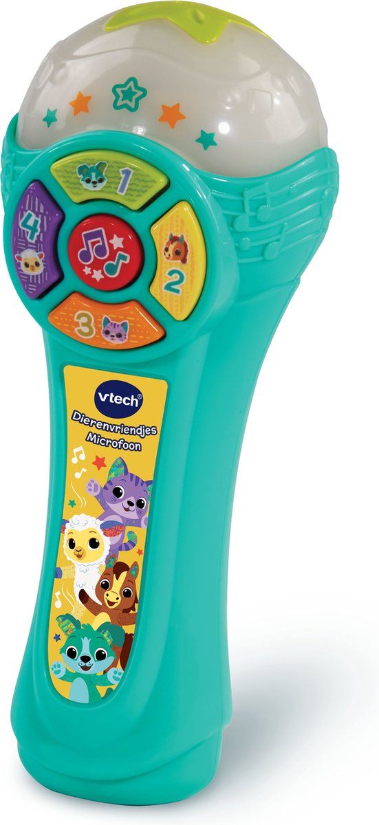 Load image into Gallery viewer, Vtech baby dierenvriendjes microfoon - interactieve microfoon - educatief baby speelgoed - licht geluidseffecten - vanaf 1 jaar
