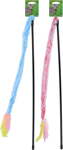 Load image into Gallery viewer, Hengel softy met veer en bel blauw roze
