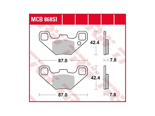 Trw remblokken mcb 868 brake pad mcb 868 si sintered metal