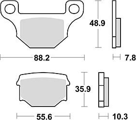 Trw remblokken mcb 765 brake pad mcb 765 organic standard