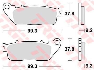 Trw remblokken mcb 817 brake pad mcb 817 sh sintered metal