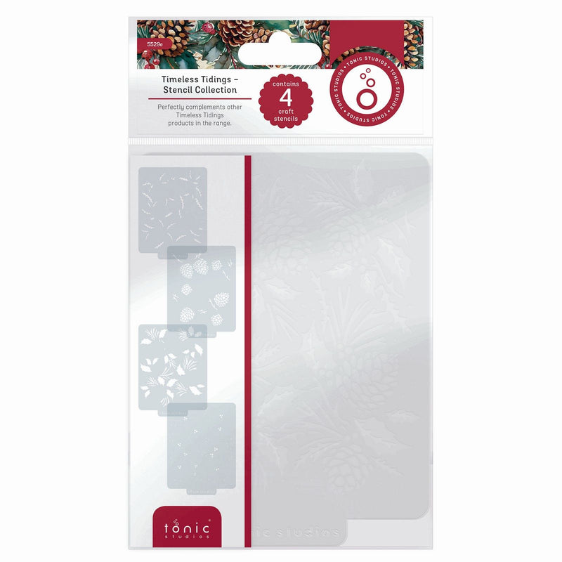 Load image into Gallery viewer, Tonic studios • timeless tidings 4 stencil set
