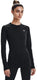 Under armour ua cg authentics crew dames sporttrui - zwart - wit
