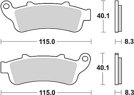 Trw remblokken mcb 704 brake pad mcb 704 srm sintere metal