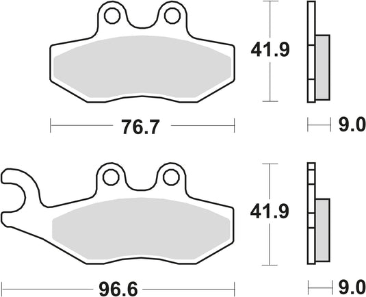 Trw remblokken mcb 744 brake pad mcb 744 srm sintered metal