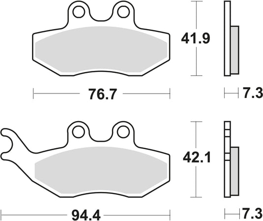 Trw remblokken mcb 734 brake pad mcb 734 ec organic