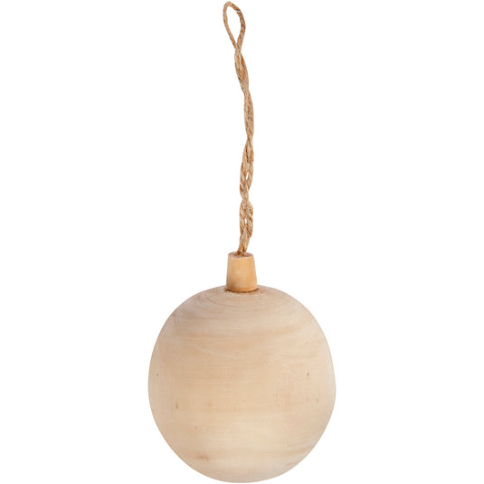 Creativ company kerstbal hanger hout, 6,4cm