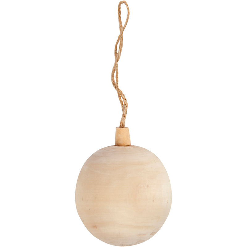 Load image into Gallery viewer, Creativ company kerstbal hanger hout, 6,4cm
