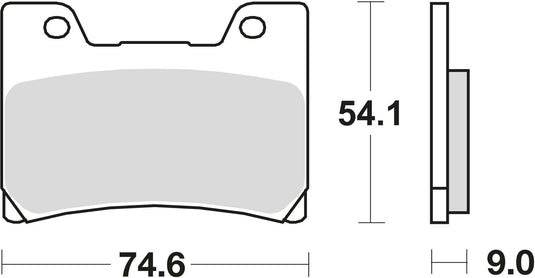 Trw remblokken mcb 622 brake pad mcb 622 sv sintered metal