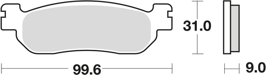 Trw remblokken mcb 699 brake pad mcb 699 srm sintered metal
