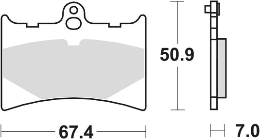 Trw remblokken mcb 572 brake pad mcb 572 organic standard