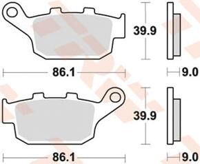Trw remblokken mcb 841 brake pad mcb 841 sh sintered metal