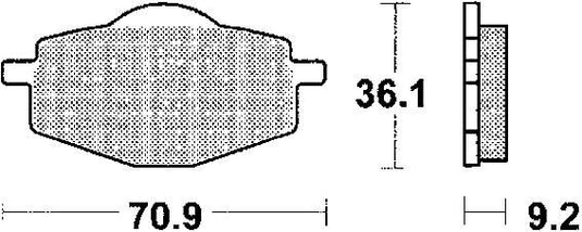Trw remblokken mcb 539 brake pad mcb 539 organic standard