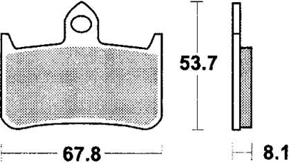 Trw remblokken mcb 593 brake pad mcb 593 trq sint. metal racing