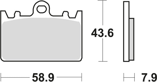 Trw bremsbelag mcb 643 brake pads organ. mcb 643