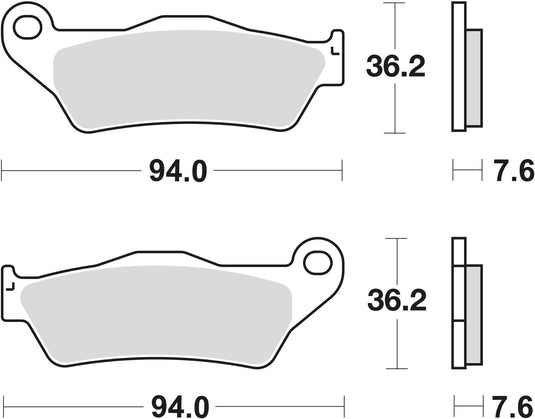Trw remblokken mcb 648 brake pad mcb 648 rsi sint.metal offr.rac.