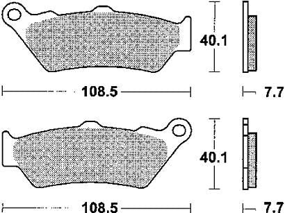 Trw remblokken mcb 671 brake pad mcb 671 sv sintered metal