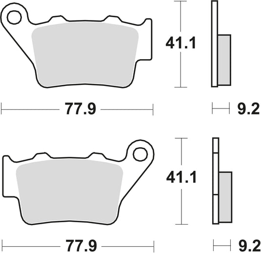 Trw remblokken mcb 672 brake pad mcb 672 rsi sint.metal offr.rac.