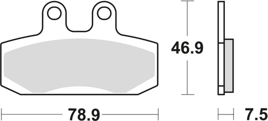 Trw remblokken mcb 673 brake pad mcb 673 organic standard