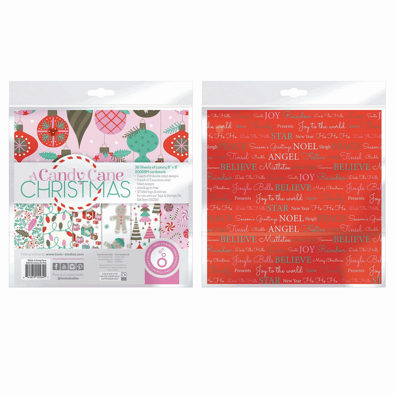 Load image into Gallery viewer, Tonic studios • a candy cane christmas art pad 20,3x20,3cm
