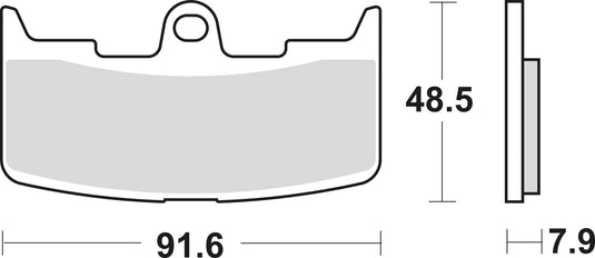 Trw remblokken mcb 747 brake pad mcb 747 sv sintered metal
