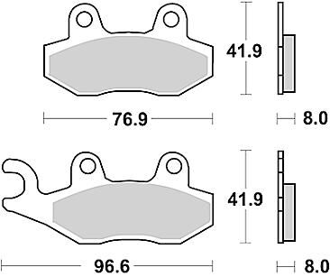 Trw remblokken mcb 582 brake pad mcb 582 sv sintered metal