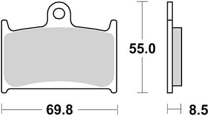 Trw remblokken mcb 595 brake pad mcb 595 srt sint.metal road track