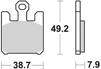 Trw remblokken mcb 742 brake pad mcb 742 scr sinter carbon racing