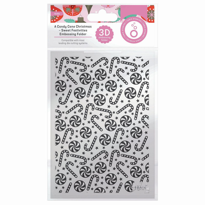 Load image into Gallery viewer, Tonic studios • a candy cane christmas 3d embossing folder sweet festivities
