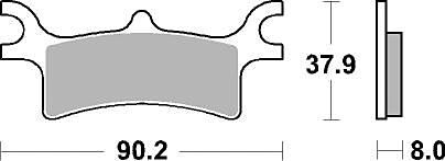 Trw remblokken mcb 798 brake pad mcb 798 si sintered metal