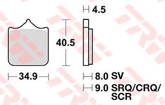 Trw remblokken mcb 829 brake pad mcb 829 scr sinter carbon racing