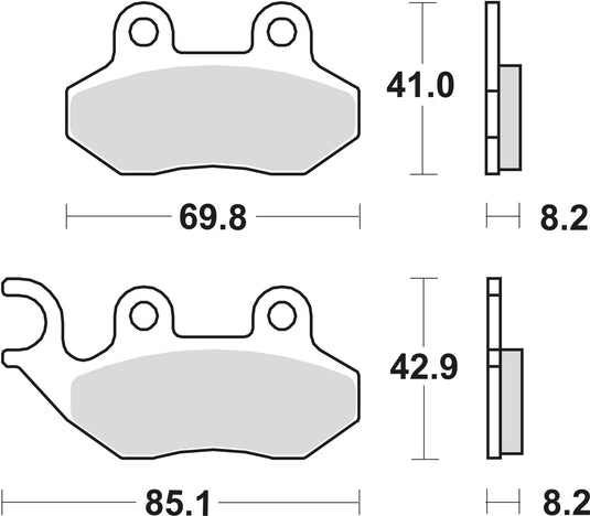 Trw remblokken mcb 684 brake pad mcb 684 ec organic