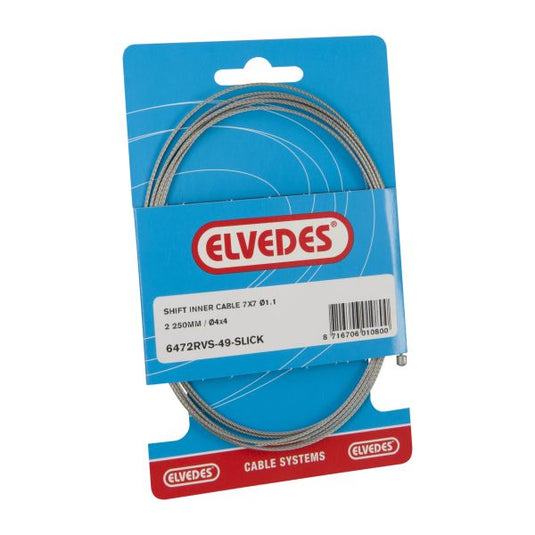 Schakel binnenkabel Elvedes 2250mm RVS Slick Ø1,1mm N-nippel (op kaart)