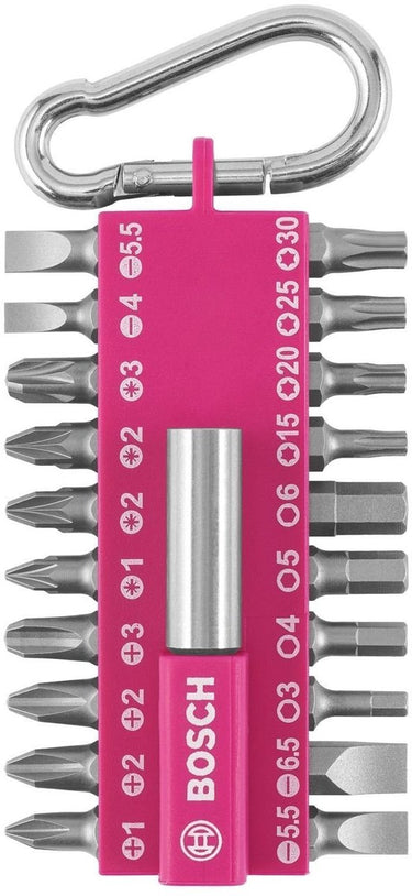 Bosch schroeven mp 21-delige schroefbitset (fuchsia)