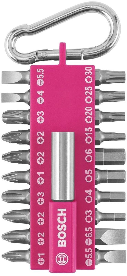Bosch schroeven mp 21-delige schroefbitset (fuchsia)