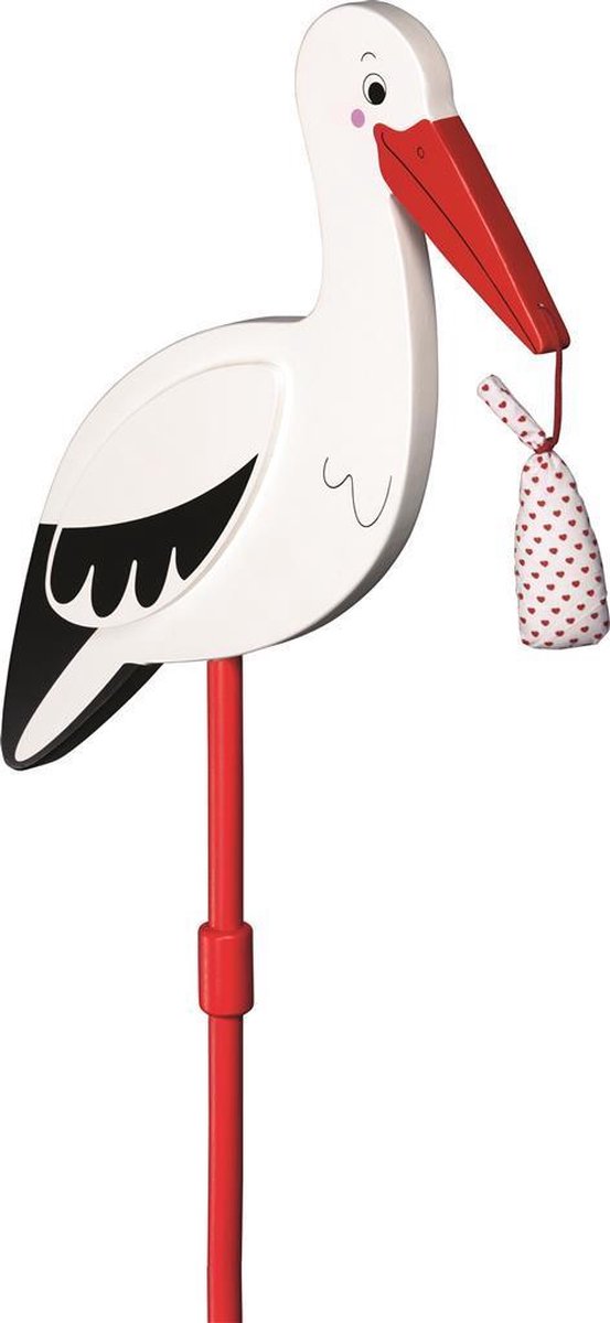 Load image into Gallery viewer, Goki ooievaar met babydoekje l100cm, voor in de tuin, hout
