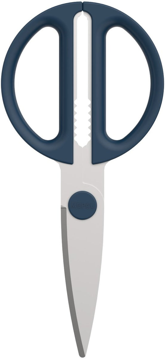 Mepal schaar chef it - keukenschaar - extra functie voor het kraken van noten of openen van een dop - ergonomisch handvat - keukengerei - navy