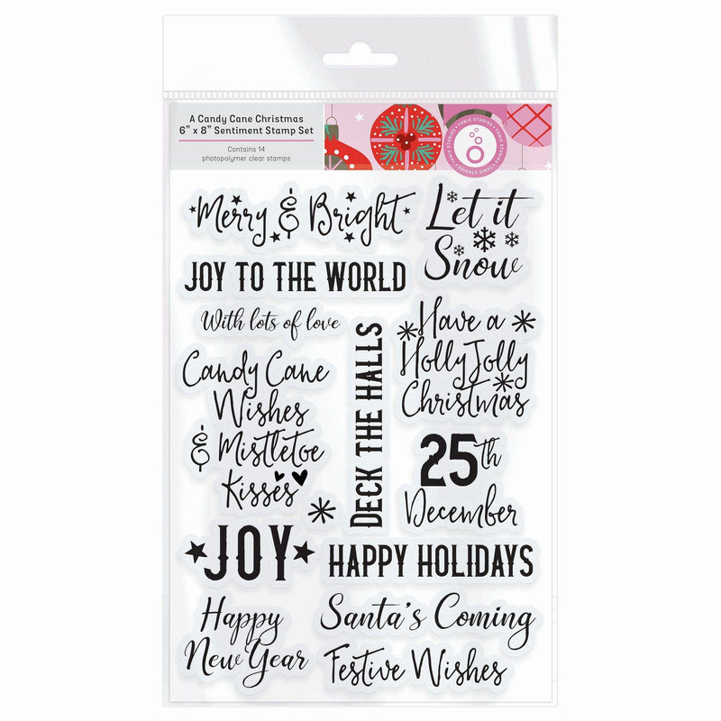 Load image into Gallery viewer, Tonic studios • a candy cane christmas stamp set sentiments

