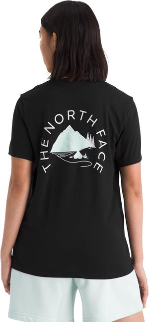 The north face w monte regular short sleeve tee-graphic dames outdoorshirt - tnf zwart xl